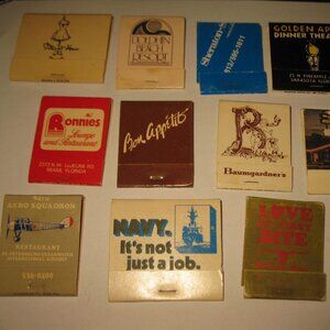 lot of old vintage Rear Strike matchbooks, variety, all are unused